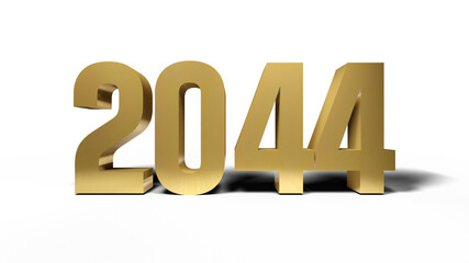 20. .  golden bold letters isolated on white 3d-illustration