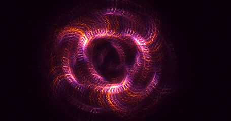 3D rendering abstract multicolor fractal light background