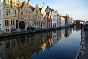 Naklejka premium Holidays in Belgium. Discovering Bruges