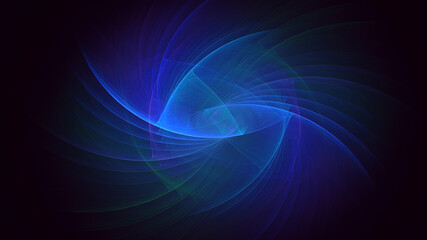 3D rendering abstract multicolor fractal light background