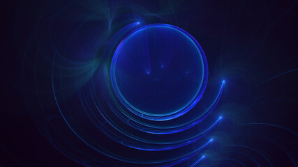 3D rendering abstract multicolor fractal light background