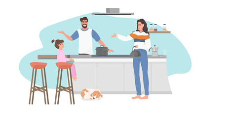 young family spending time together stay home coronavirus pandemic quarantine concept
