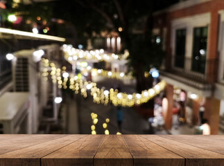 3D rendering, wooden top table on isolate blurred background