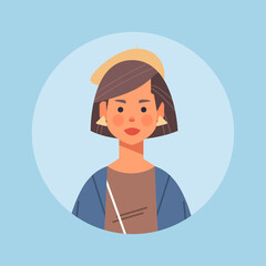 attractive businesswoman avatar beautiful woman face female cartoon character portrait