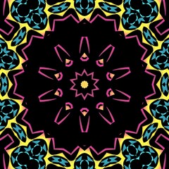 Yellow colorful pattern design.