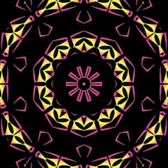 Yellow colorful pattern design.