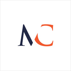 initial letter MC monogram logo 