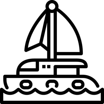 recommend clip art: catamaran boat outline icon