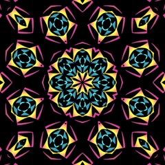 Yellow colorful pattern design.