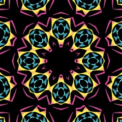 Yellow colorful pattern design.