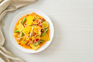 Som Tum - Thai spicy papaya salad with corn