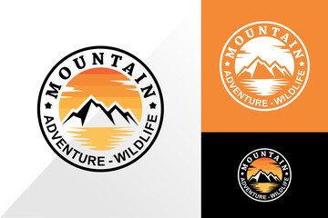 Mountain Adventure Logo Design, Brand Identity Logos Designs Vector Illustration Template