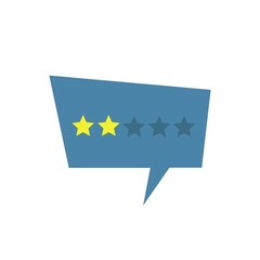 Three stars rate on the rate feedback concept. Stock vector