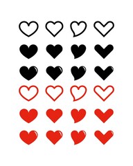 Love icon set