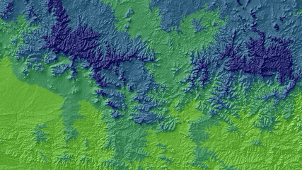 Blue and Green Digital Elevation Model in South Africa