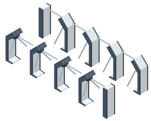 Isometric Turnstile. Access control equipment. Magnetic card access turnstiles. Electronic turnstile. Automatic checkpoint. Building security