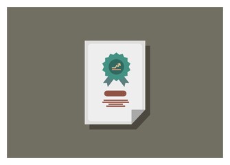 Stock or share certificate simple illustration.