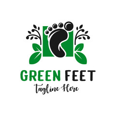 foot herbal medicine logo design