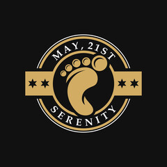 foot medicine vintage logo design