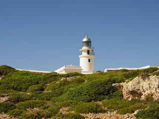 Fototapeta na wymiar Cavalleria lighthouse in Menorca 