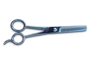 barber scissors isolated on a white background with a clipping path
