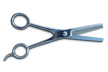 barber scissors isolated on a white background with a clipping path