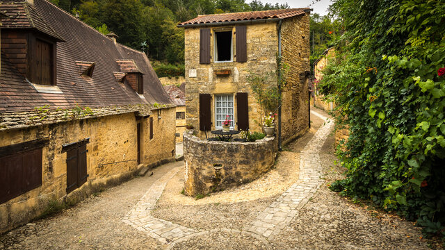 The medieval Beynac and Cazenac village in France