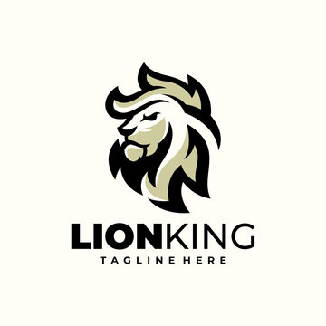 Hipster Lion Vintage Logo Template