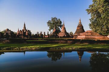 Obraz premium Inside Historical Sukhothai Park Traditional at Thailand.