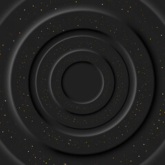 Abstract background illustration in black neomorphism style. Minimal wallpaper, backdrop.