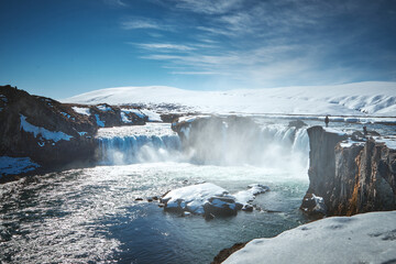 The Landscape of Godafoss Waterfall, Iceland