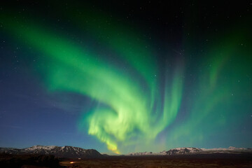 Fototapeta na wymiar Northern Light (Aurora), Icelnad