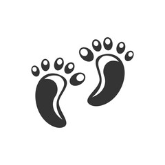 Foot Icon Design Graphic Template Isolated