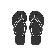 Flip flop Sandals Icon Design Graphic Template Isolated - obrazy, fototapety, plakaty