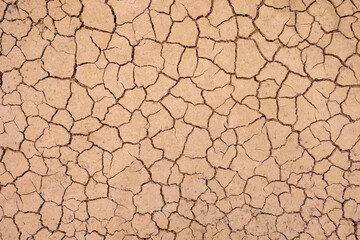 Top view of cracked ground texture background.