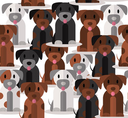 Puppy seamless pattern colorful for garment and textile