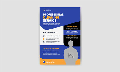 Cleaning Service Flyer Template design. Home Cleaning Business Marketing Square Flyer Poster Layout and company purpose Brochure Design