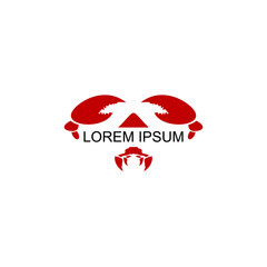 Crab, seafood. icon crab label, logo, print