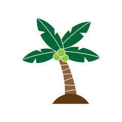 Palm Tree Icon Design Graphic Template Isolated