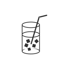 Ice Drink Icon Design Graphic Template Isolated