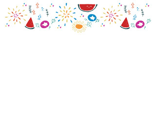 夏のモチーフフレーム