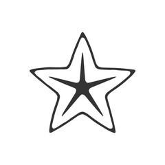 Star Beach  Icon Graphic Design Template Isolated