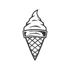 Ice Cream Cone Icon Graphic Design Template Isolated