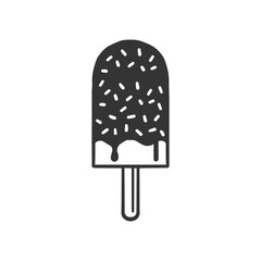 Ice Cream on Stick Icon Graphic Design Template Isolated