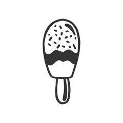 Ice Cream on Stick Icon Graphic Design Template Isolated