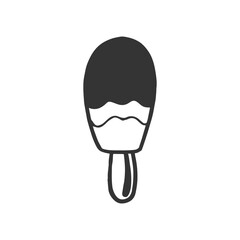 Ice Cream on Stick Icon Graphic Design Template Isolated