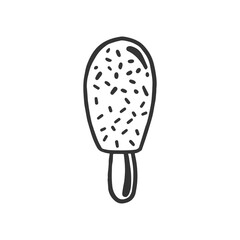 Ice Cream on Stick Icon Graphic Design Template Isolated