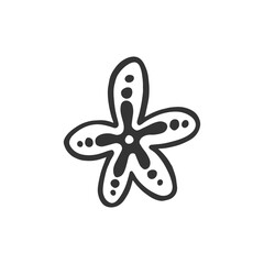 Star Beach  Icon Graphic Design Template Isolated