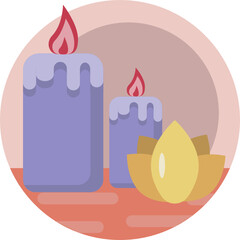 Obraz premium Candles Icon. Spa and Sauna Icon