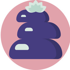 Hot Stones Icon. Spa and Sauna Icon